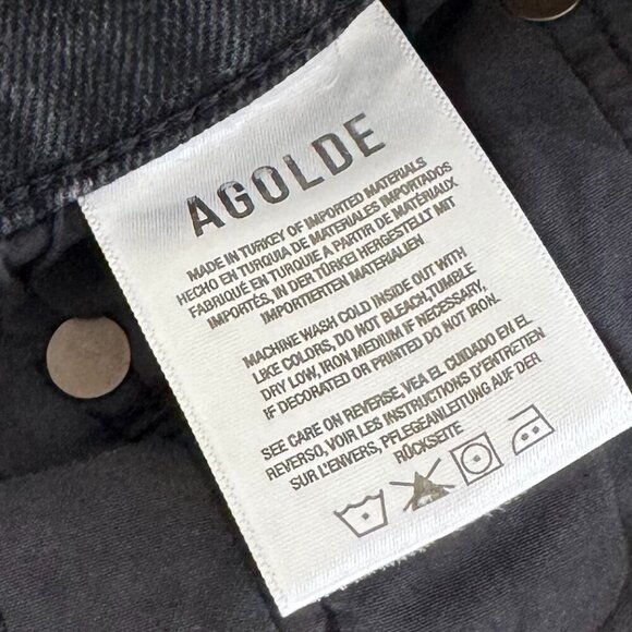 Agolde Black/Washed out Black Jeans. - Picture 9 of 13